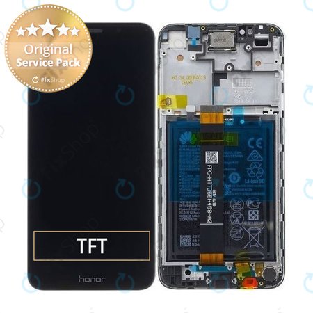 Huawei Honor 7S - Ecran LCD + Sticlă Tactilă + Ramă + Baterie (Black) - 02351XHS, 02353RJP Genuine Service Pack