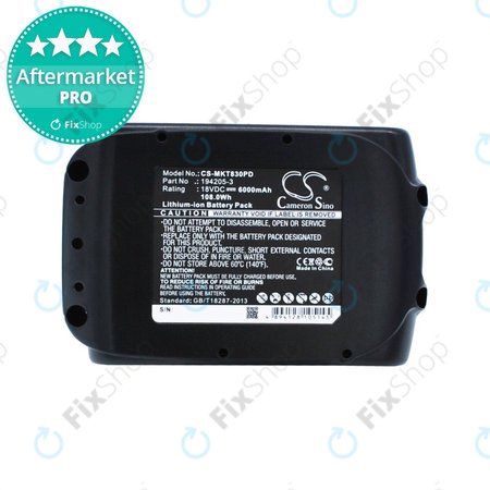 Makita B, C, D, F, G, H, J, L, M, P, S, T, U, V, X-series - Baterie BL18xx Li-Ion 6000mAh HQ