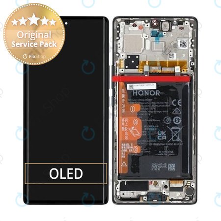 Honor 70 FNE-AN00 - Ecran LCD + Sticlă Tactilă + Ramă (Midnight Black) - 0235ACMF Genuine Service Pack