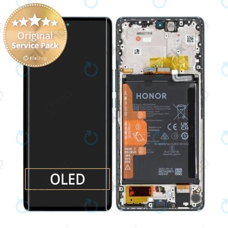 Honor Magic5 Lite RMO-NX3 - Ecran LCD + Sticlă Tactilă + Ramă (Emerald Green) - 0235AEMX Genuine Service Pack