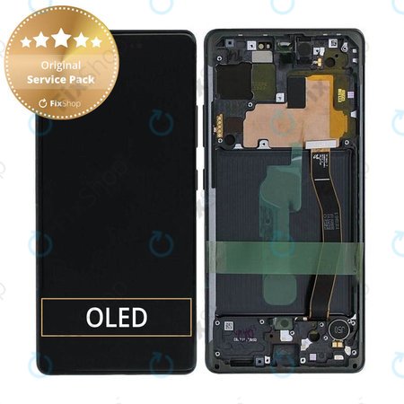 Samsung Galaxy S10 Lite G770F - Ecran LCD + Sticlă Tactilă + Ramă (Prism Black) - GH82-21672A, GH82-22044A, GH82-22045A, GH82-21992A, GH82-22045A Genuine Service Pack