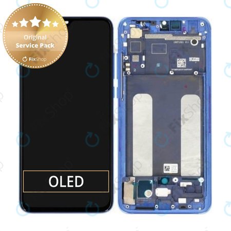 Xiaomi Mi 9 Lite - Ecran LCD + Sticlă Tactilă + Ramă (Aurora Blue) - 561010033033, 5600040F3B00 Genuine Service Pack