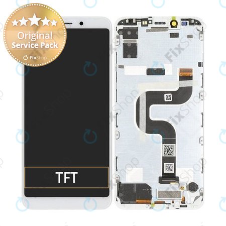 Xiaomi Mi A2 - Ecran LCD + Sticlă Tactilă + Ramă (White) - 5604100430B6 Genuine Service Pack