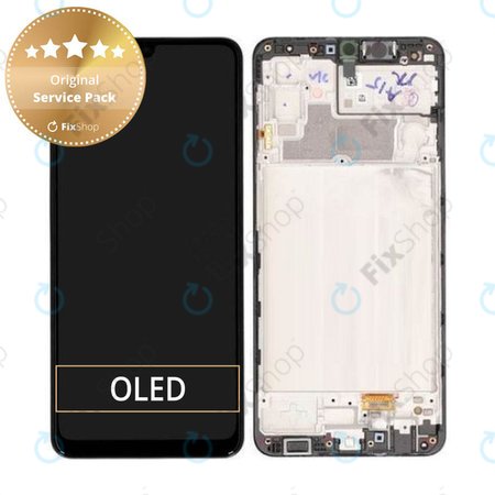 Samsung Galaxy M32 M325F - Ecran LCD + Sticlă Tactilă + Ramă (Black) - GH82-25981A, GH82-26193A Genuine Service Pack