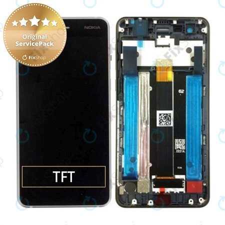 Nokia 2 TA-1007 - Ecran LCD + Sticlă Tactilă + Ramă (White) - 20E1MWW0001 Genuine Service Pack