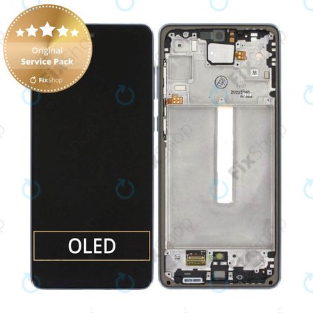 Samsung Galaxy A73 5G A736B - Ecran LCD + Sticlă Tactilă + Ramă (Awesome Gray) - GH82-28686A, GH82-28884A Genuine Service Pack