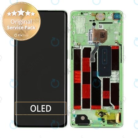 Oppo Reno 4 Pro - Ecran LCD + Sticlă Tactilă + Ramă (Green Glitter) - 4905501 Genuine Service Pack