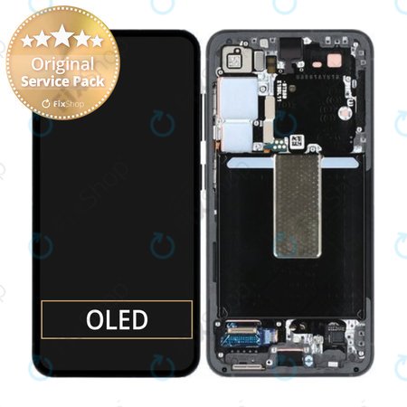 Samsung Galaxy S23 S911B - Ecran LCD + Sticlă Tactilă + Ramă (Graphite) - GH82-30481E Genuine Service Pack