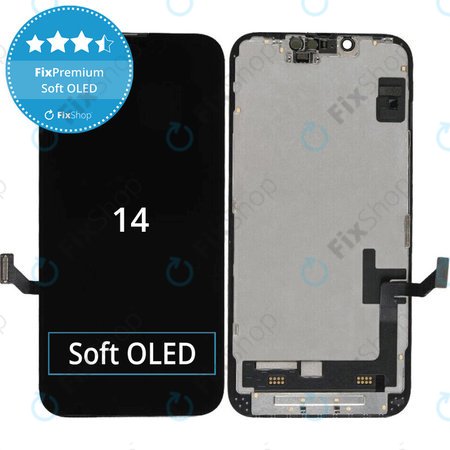 Apple iPhone 14 - Ecran LCD + Sticlă Tactilă + Ramă Soft OLED FixPremium