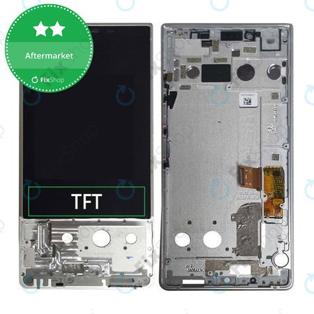 Blackberry Key2 - Ecran LCD + Sticlă Tactilă + Ramă (Silver) TFT