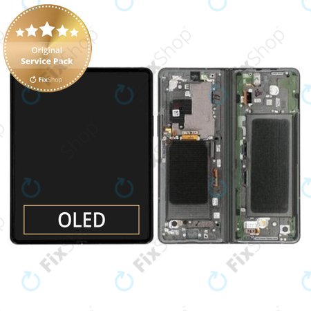 Samsung Galaxy Z Fold 3 F926B - Ecran LCD + Sticlă Tactilă + Ramă (Phantom Green) - GH82-26283B Genuine Service Pack