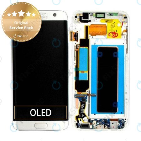 Samsung Galaxy S7 Edge G935F - Ecran LCD + Sticlă Tactilă + Ramă (White) - GH97-18533D, GH97-18594D, GH97-18767D Genuine Service Pack