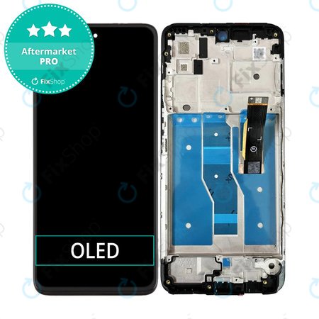 Motorola Moto G82 5G XT2225 - Ecran LCD + Sticlă Tactilă + Ramă (Meteorite Grey) OLED