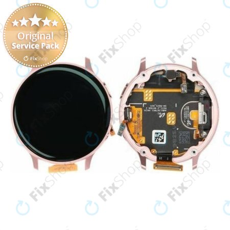 Samsung Galaxy Watch Active 2 44mm - Ecran LCD + Sticlă Tactilă + Ramă (Pink Gold) - GH82-21125B Genuine Service Pack