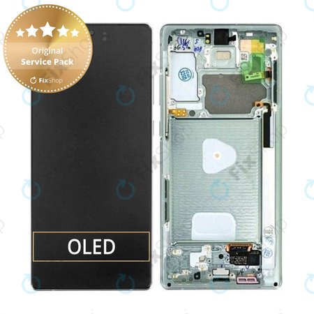 Samsung Galaxy Note 20 N980B - Ecran LCD + Sticlă Tactilă + Ramă (Mystic Green) - GH82-23495C, GH82-23733C Genuine Service Pack