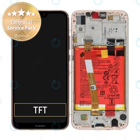 Huawei P20 Lite - Ecran LCD + Sticlă Tactilă + Ramă + Baterie (Sakura Pink) - 02351VUW, 02351XUB, 02352CCL Genuine Service Pack