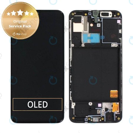 Samsung Galaxy A40 A405F - Ecran LCD + Sticlă Tactilă + Ramă (Black) - GH82-19672A, GH82-19674A Genuine Service Pack