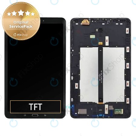 Samsung Galaxy Tab A 10.1 LTE (2016) T585, T580 - Ecran LCD + Sticlă Tactilă + Ramă (Black) - GH97-19022A Genuine Service Pack