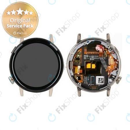 Huawei Watch GT3 Milo B19T 42mm - Ecran LCD + Sticlă Tactilă + Ramă (Gold Stainless Steel) - 02354QVM Genuine Service Pack