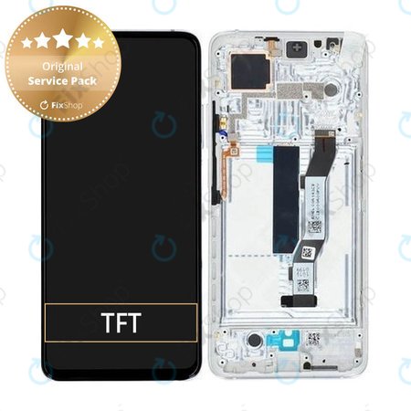 Xiaomi Mi 10T 5G, Mi 10T Pro 5G - Ecran LCD + Sticlă Tactilă + Ramă (Lunar Silver) - 5600040J3S00 Genuine Service Pack