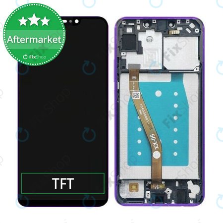 Huawei P Smart Plus (Nova 3i) - Ecran LCD + Sticlă Tactilă + Ramă (Iris Purple) TFT