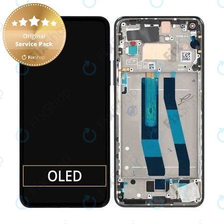 Xiaomi 11 Lite 5G NE 2109119DG 2107119DC - Ecran LCD + Sticlă Tactilă + Ramă (Truffle Black) - 5600030K9D00 Genuine Service Pack