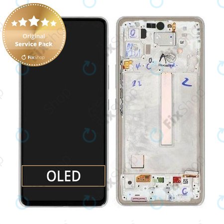 Samsung Galaxy A53 5G A536B - Ecran LCD + Sticlă Tactilă + Ramă (Awesome White) - GH82-28024B, GH82-28025B Genuine Service Pack