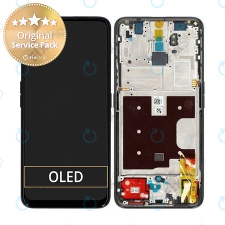 Oppo Reno 2 Z - Ecran LCD + Sticlă tactilă + Ramă (Black) - O-4902827 Genuine Service Pack