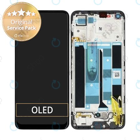 Realme 8 RMX3085 - Ecran LCD + Sticlă Tactilă + Ramă (Cyber Black) - 4906919 Genuine Service Pack