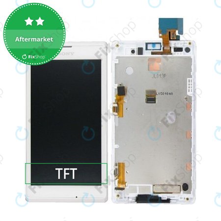 Sony Xperia L C2105 - Ecran LCD + Sticlă Tactilă + Ramă (White) - 78P5320002N Genuine Service Pack