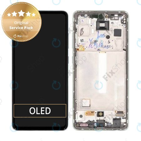 Samsung Galaxy A52s 5G A528B - Ecran LCD + Sticlă Tactilă + Ramă (Awesome Mint) - GH82-26861E, GH82-26863E, GH82-26910E, GH82-26909E Genuine Service Pack