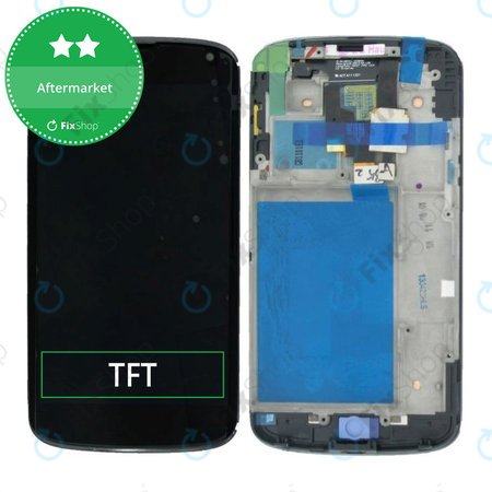 LG Nexus 4 E960 - Ecran LCD + Sticlă Tactilă + Ramă (Black) TFT