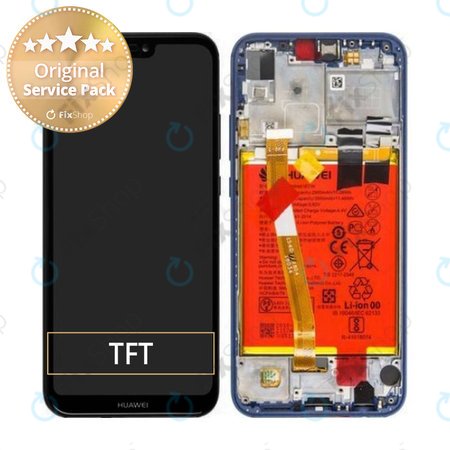 Huawei P20 Lite - Ecran LCD + Sticlă Tactilă + Ramă + Baterie (Klein Blue) - 02351XUA, 02351VUV Genuine Service Pack