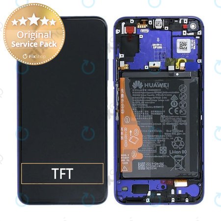 Huawei Honor 20, Huawei Nova 5T - Ecran LCD + Sticlă Tactilă + Ramă + Baterie (Blue) - 02352TNQ, 02352SMQ Genuine Service Pack