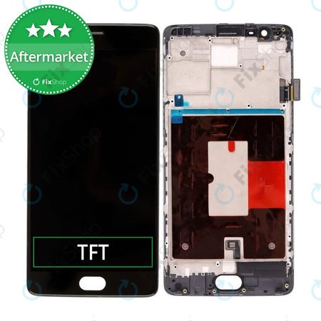 OnePlus 3, 3T - Ecran LCD + Sticlă Tactilă + Ramă (Black) TFT