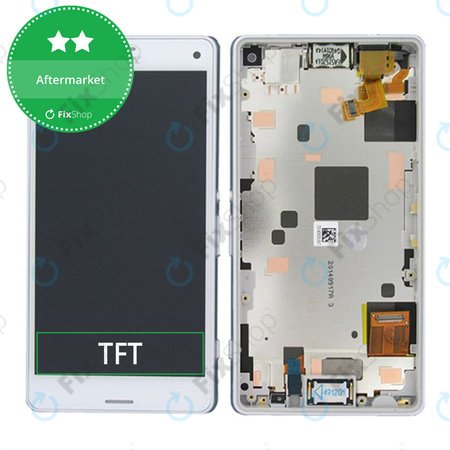 Sony Xperia Z3 Compact D5803 - Ecran LCD + Sticlă Tactilă + Ramă (White) TFT